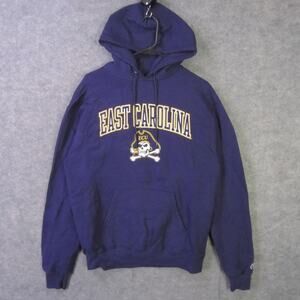 East Carolina Pirates Hoodie Sweatshirt Mens Med Purple NCAA Football Champion